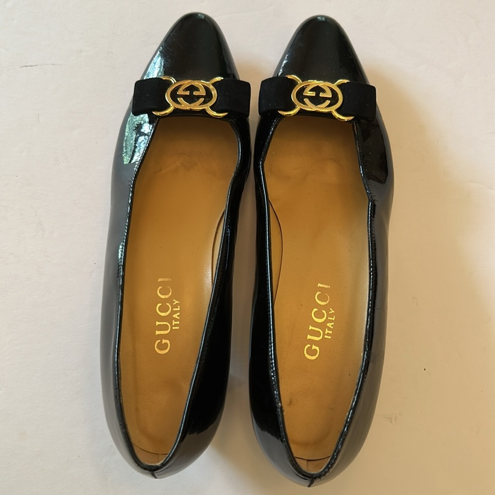 Gucci Black Leather Flats - Picture 14 of 16